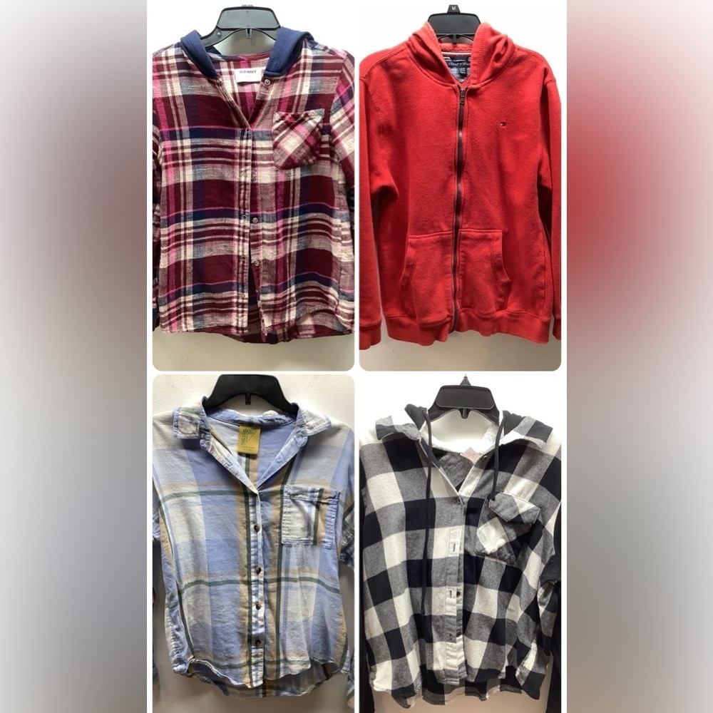 Girls Size Large/Extra Large Flannels and Hoodies Preloved.